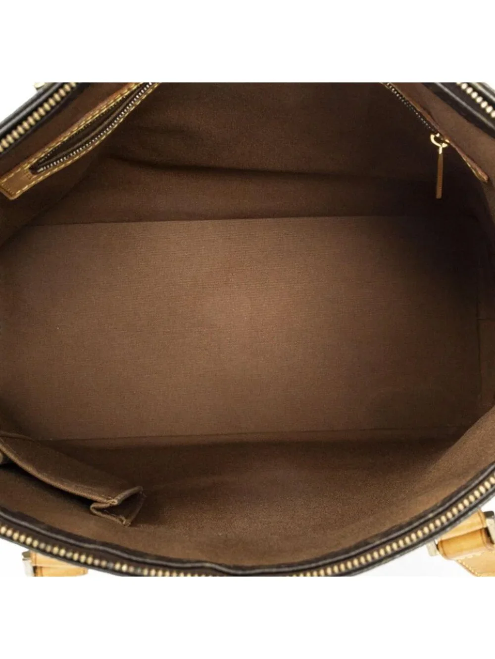 Louis Vuitton Cabas Mezzo Brown Monogram Canvas Tote Bag